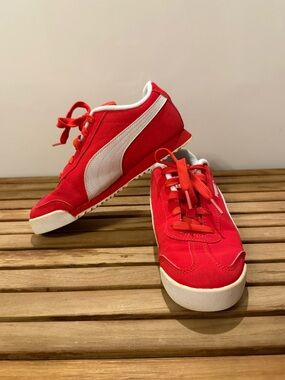 Puma Kids Red Roma Sneakers